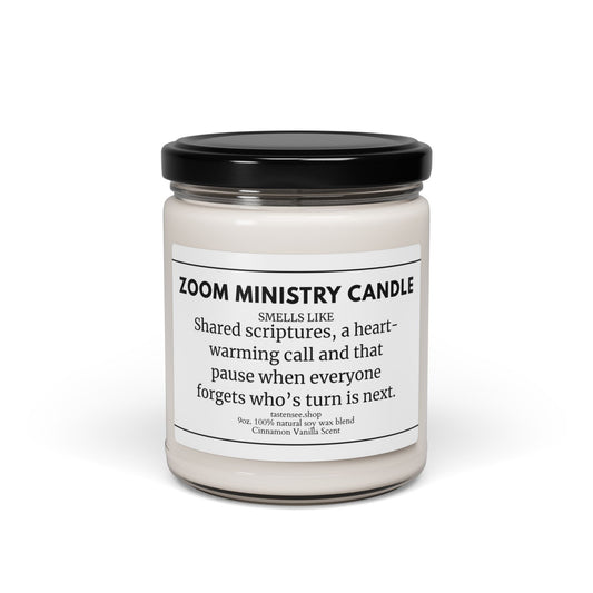 Zoom Ministry Candle β Cinnamon Vanilla Scent (9oz Soy Wax)