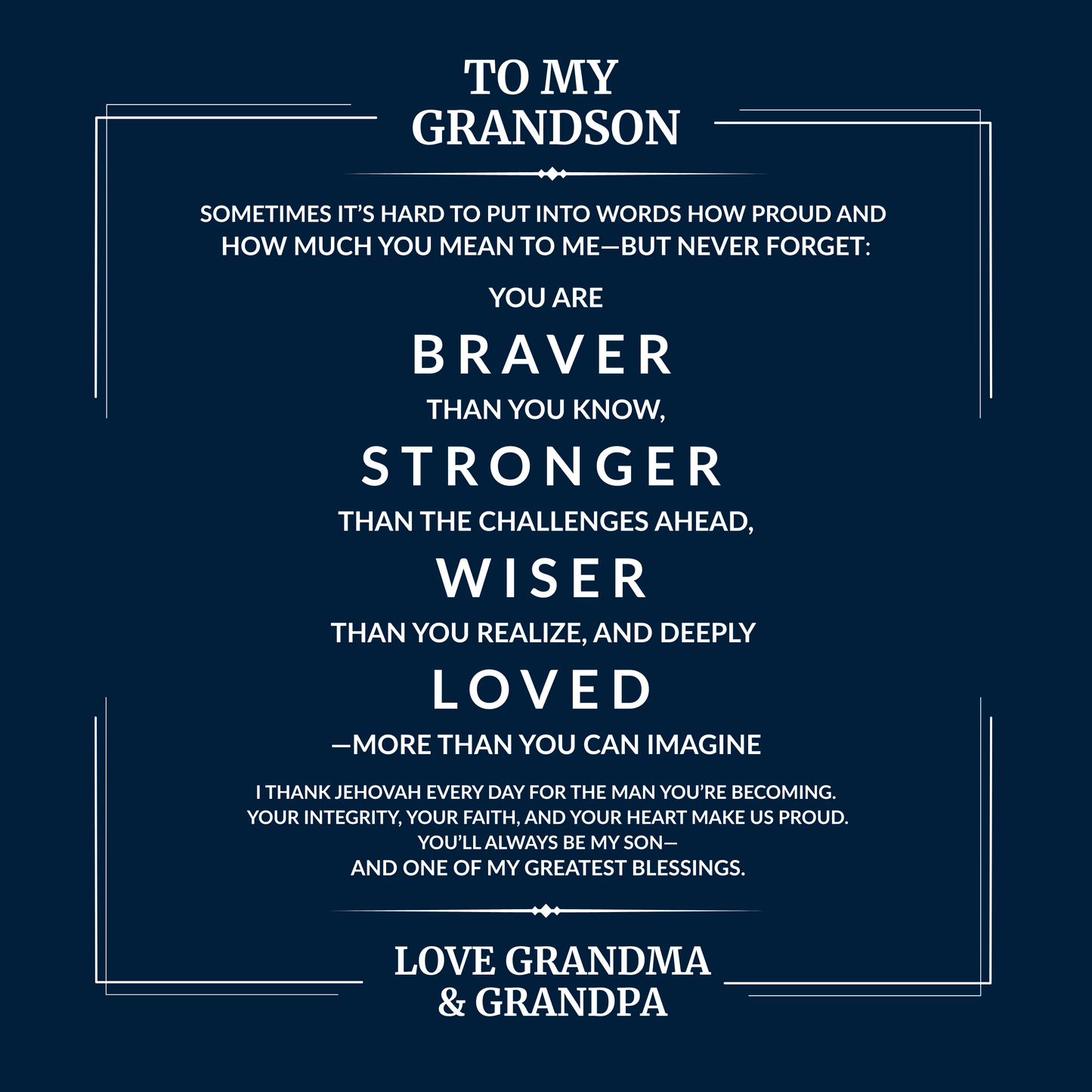 To My Son | Wooden Watch w/Encouraging Message Card | LOVE DAD