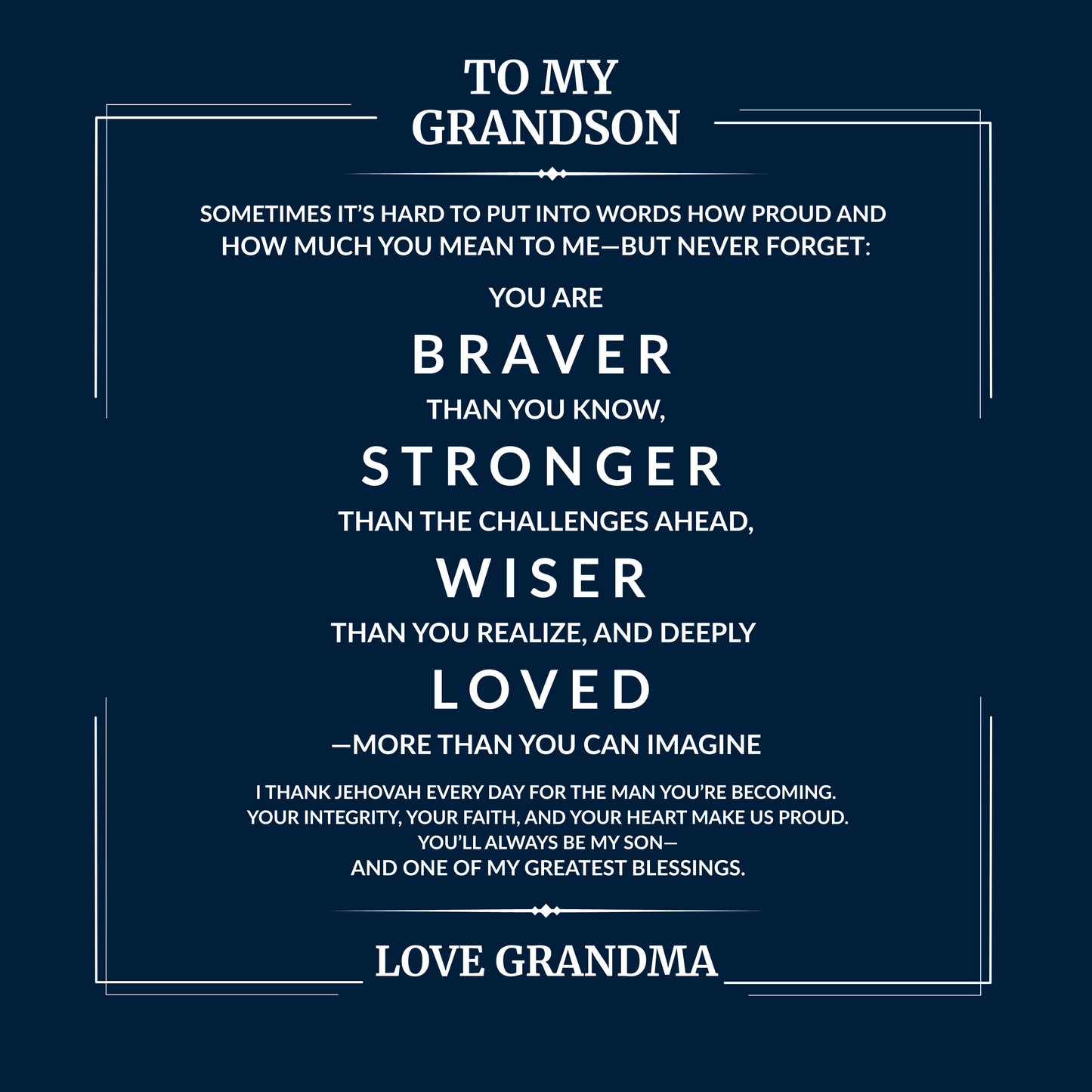 To My Son | Wooden Watch w/Encouraging Message Card | LOVE DAD