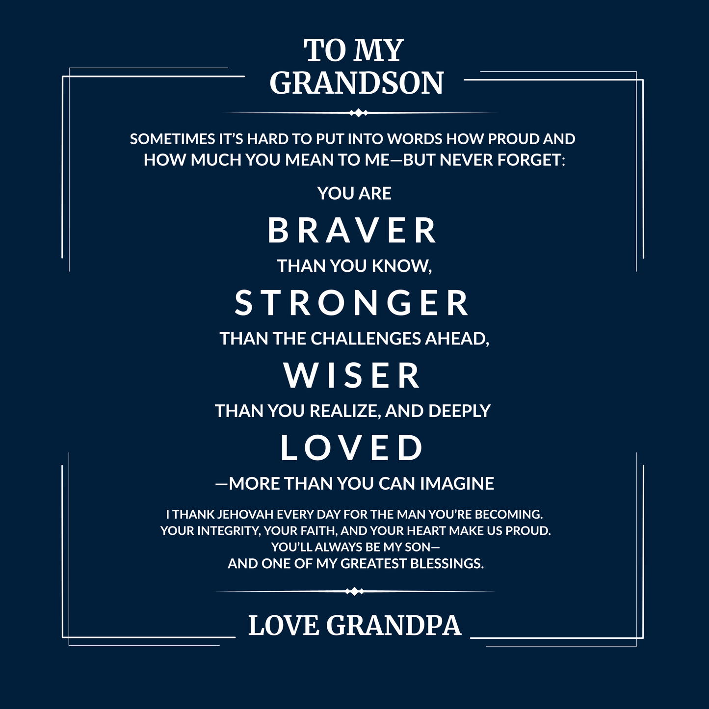 To My Son | Wooden Watch w/Encouraging Message Card | LOVE DAD
