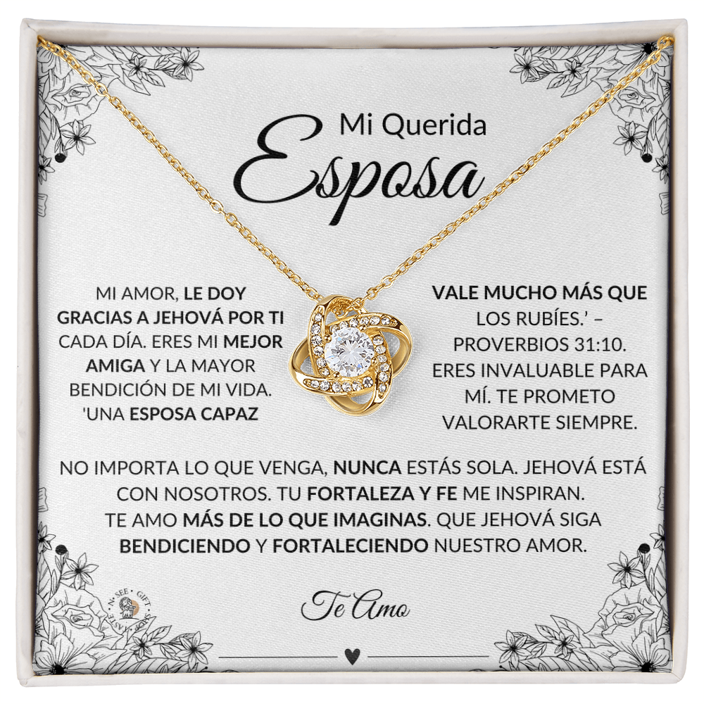A Mi Bella Esposa - Collar Love Knot - Español