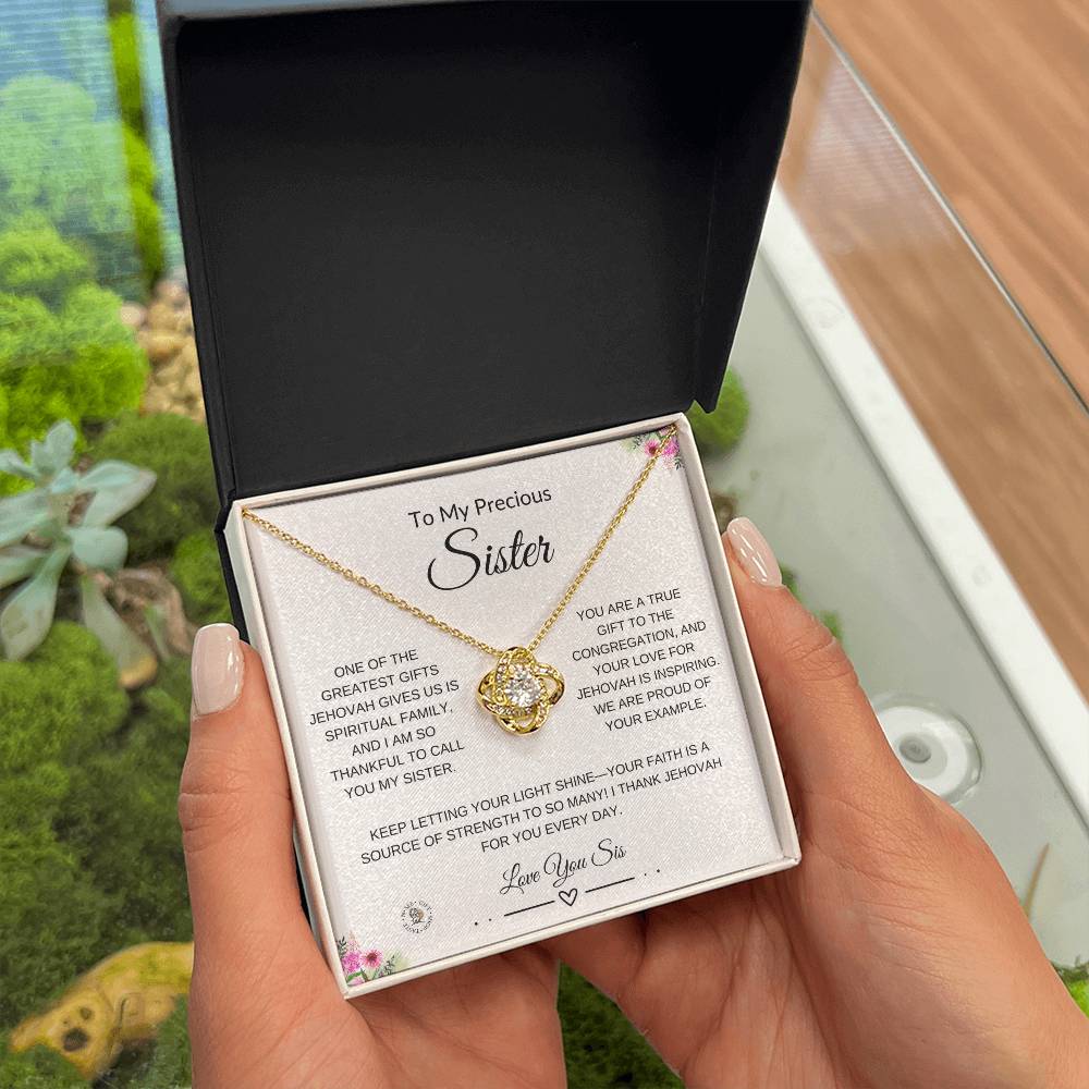 To My Precious Sister – Spiritual Encouragement Necklace with Gift Card