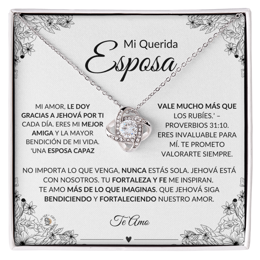 A Mi Bella Esposa - Collar Love Knot - Español