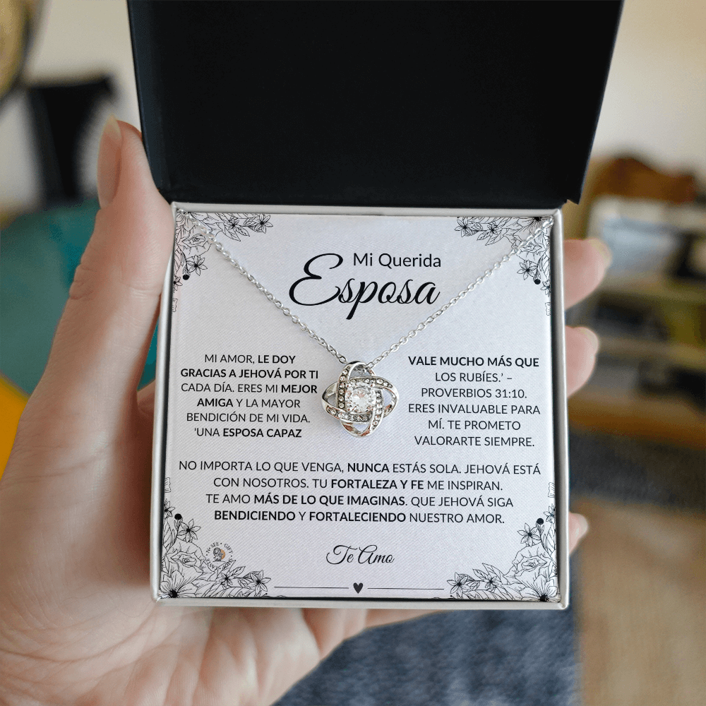 A Mi Bella Esposa - Collar Love Knot - Español