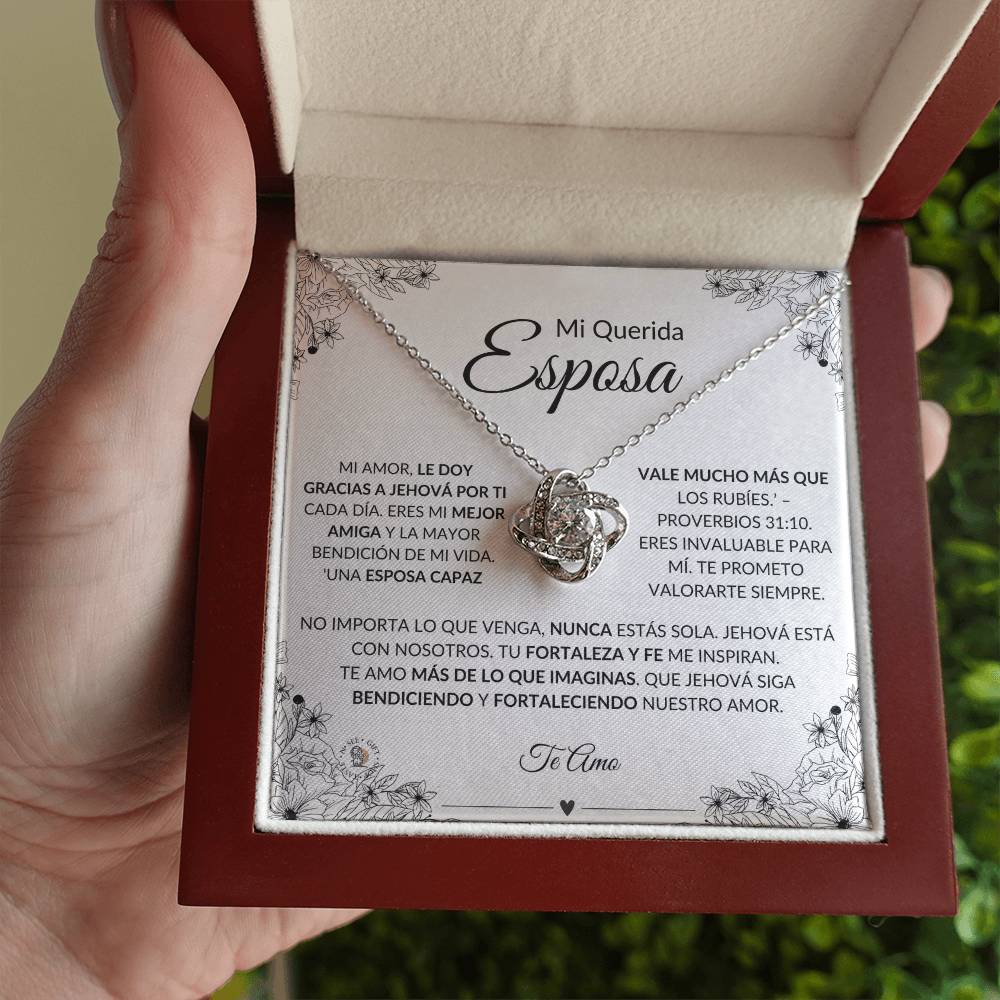 A Mi Bella Esposa - Collar Love Knot - Español