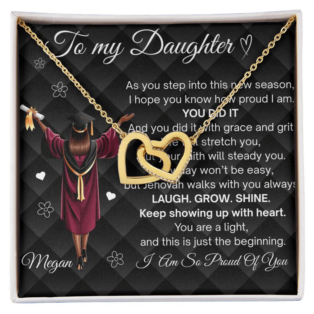 To My Daughter | Graduation Necklace w/ Encouraging Message