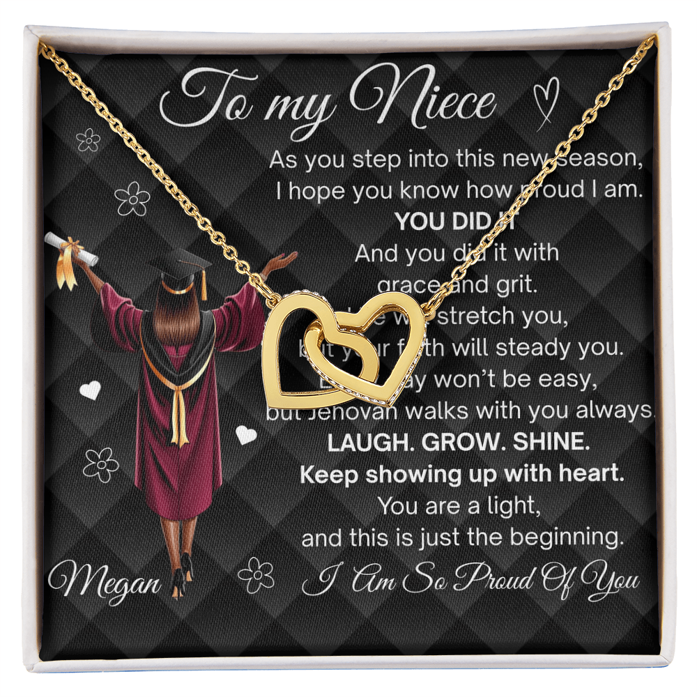 To My Niece | Graduation Necklace Gift w/ Encouraging Message