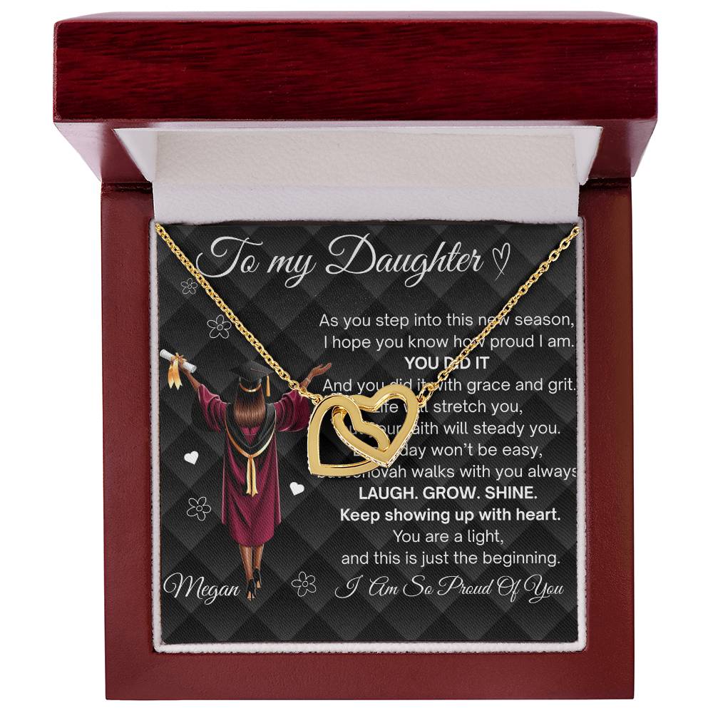 To My Daughter | Graduation Necklace w/ Encouraging Message