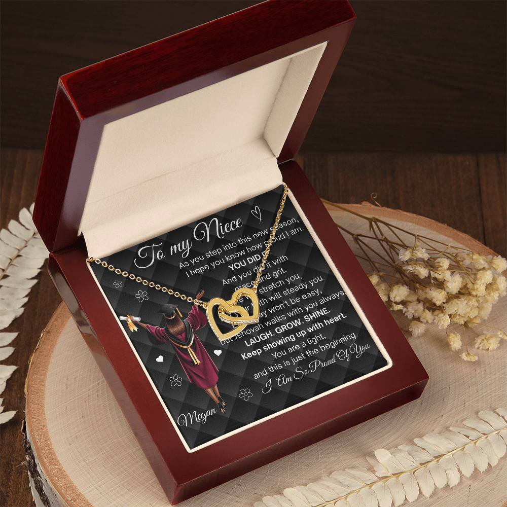 To My Niece | Graduation Necklace Gift w/ Encouraging Message
