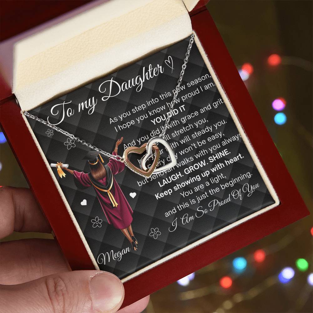 To My Daughter | Graduation Necklace w/ Encouraging Message