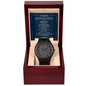 To My Son | Wooden Watch w/Encouraging Message Card | LOVE MOM