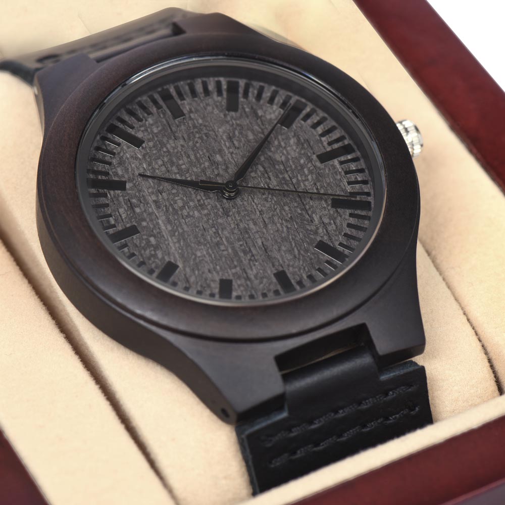 To My Son | Wooden Watch w/Encouraging Message Card | LOVE DAD