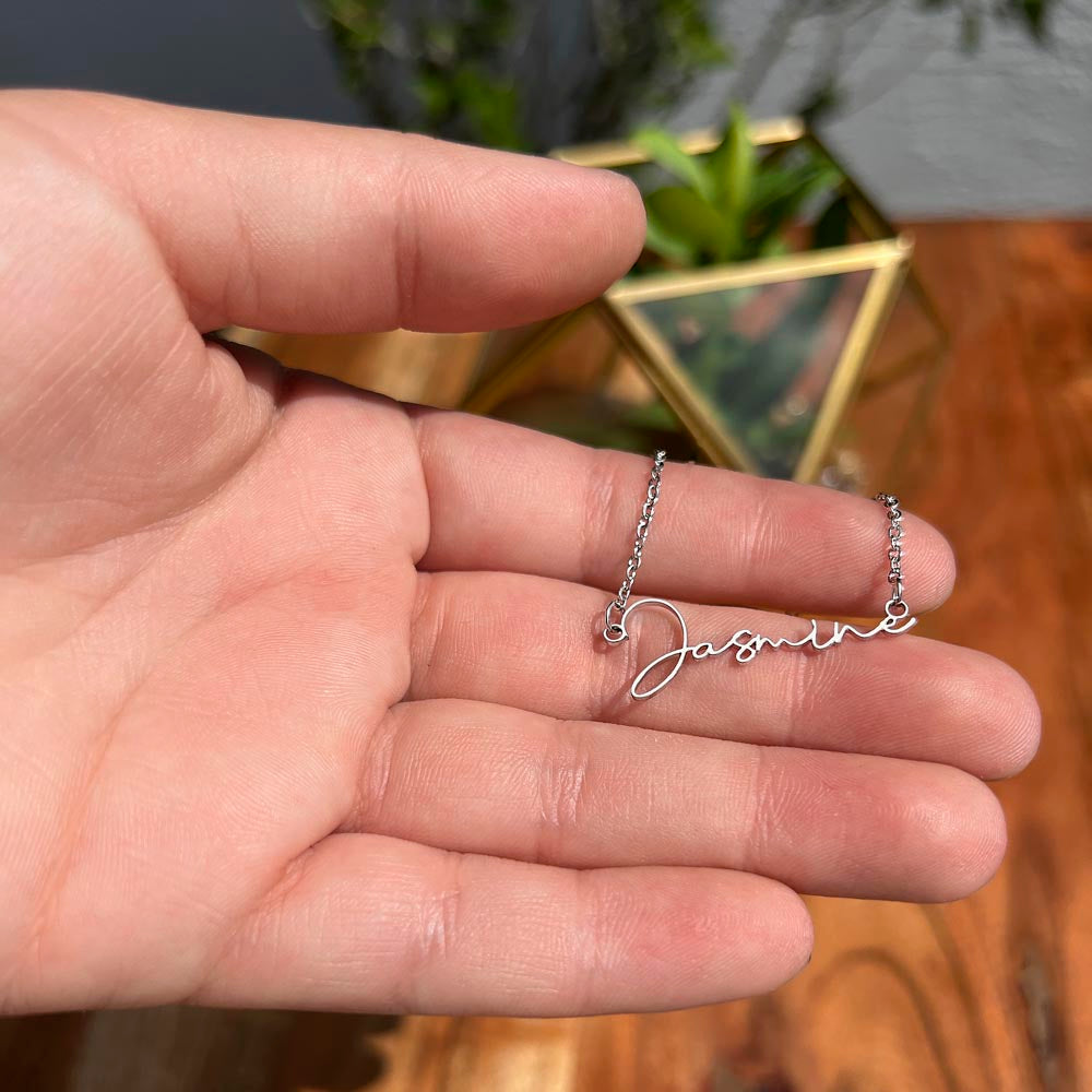 To My Future Wife β Personalized Name Necklace with Faith-Filled Message Card