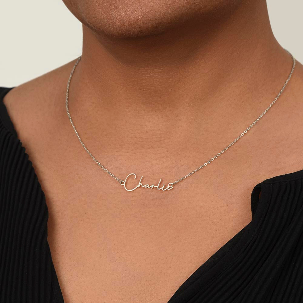 To My Future Wife β Personalized Name Necklace with Faith-Filled Message Card