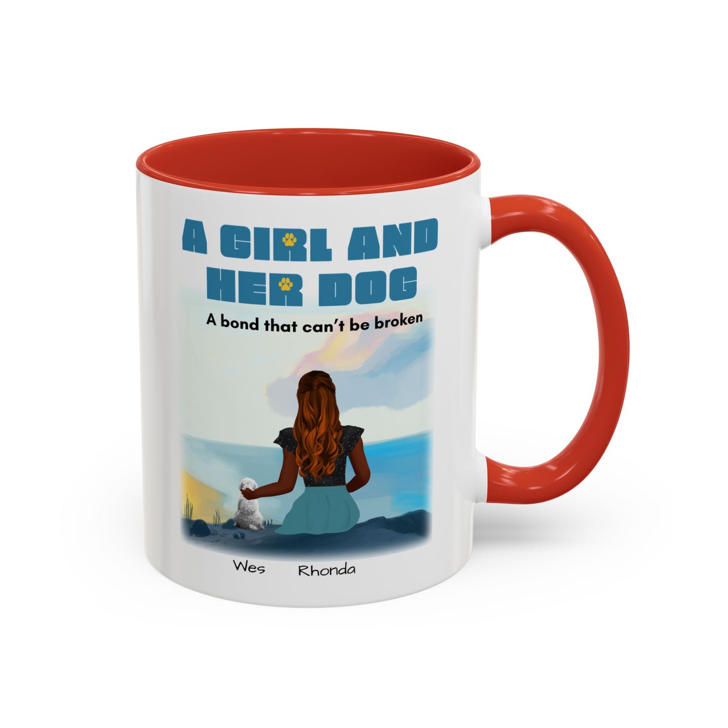 Inspirational Bond Coffee Mug - A Girl and Her Dog - Perfect Gift for Dog Lovers