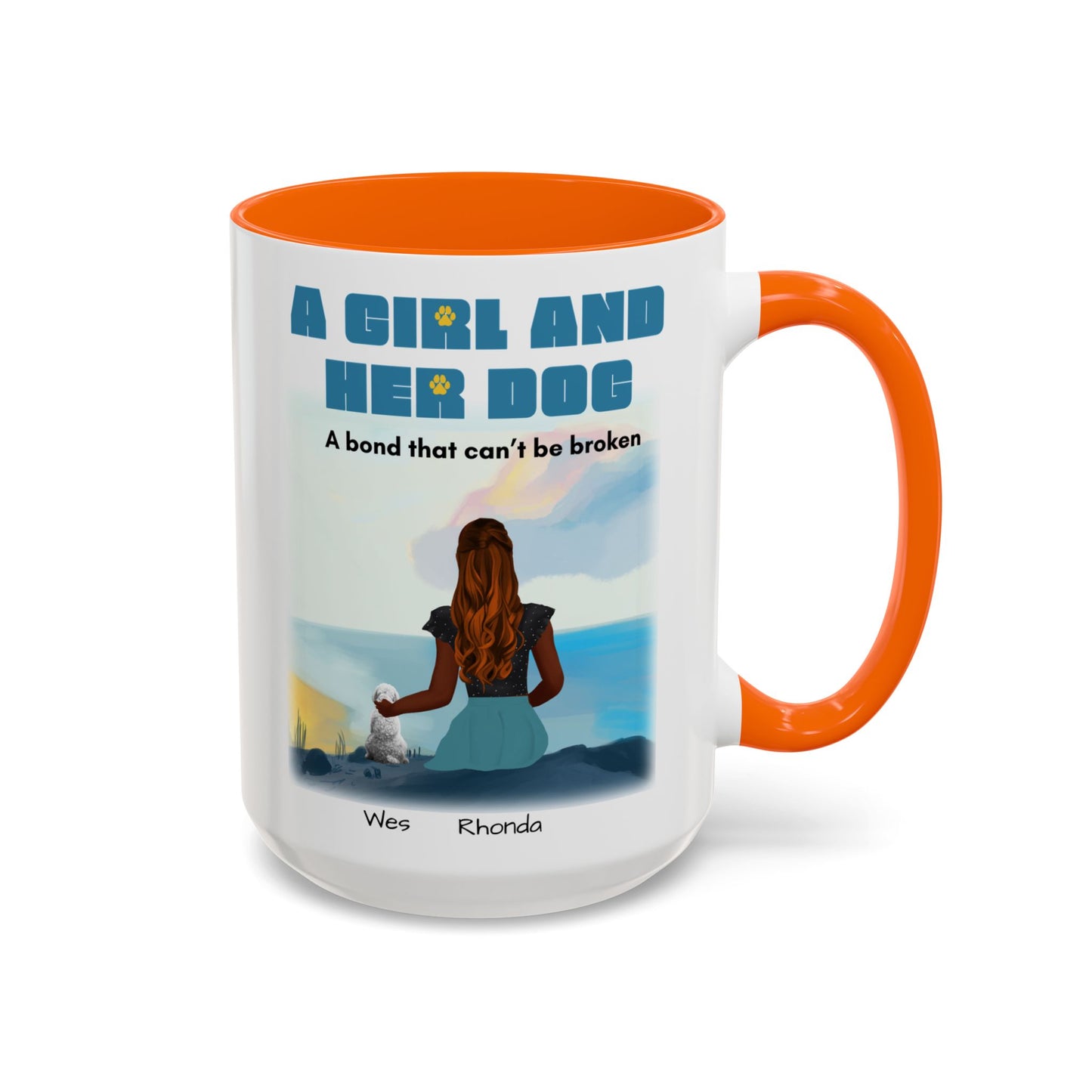 Inspirational Bond Coffee Mug - A Girl and Her Dog - Perfect Gift for Dog Lovers