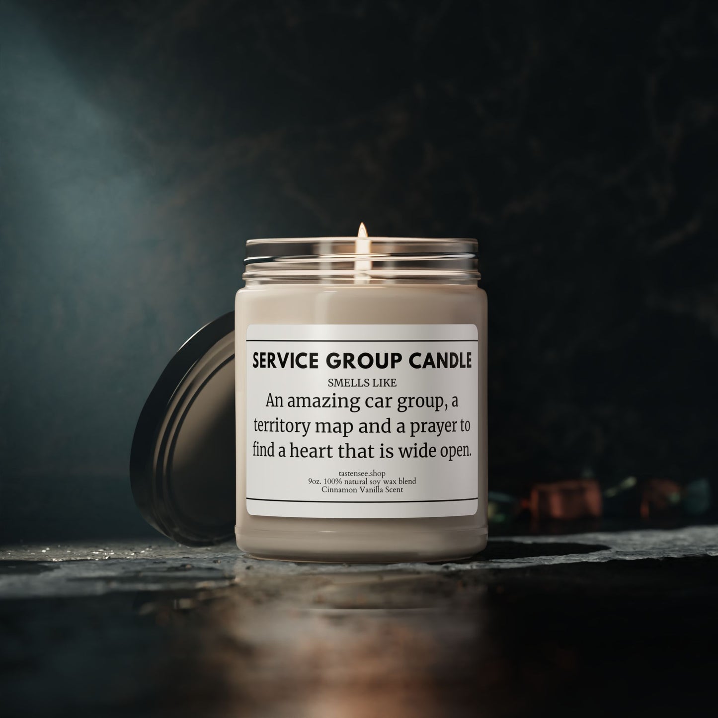 Service Group Candle – Cinnamon Vanilla Scent (9oz)