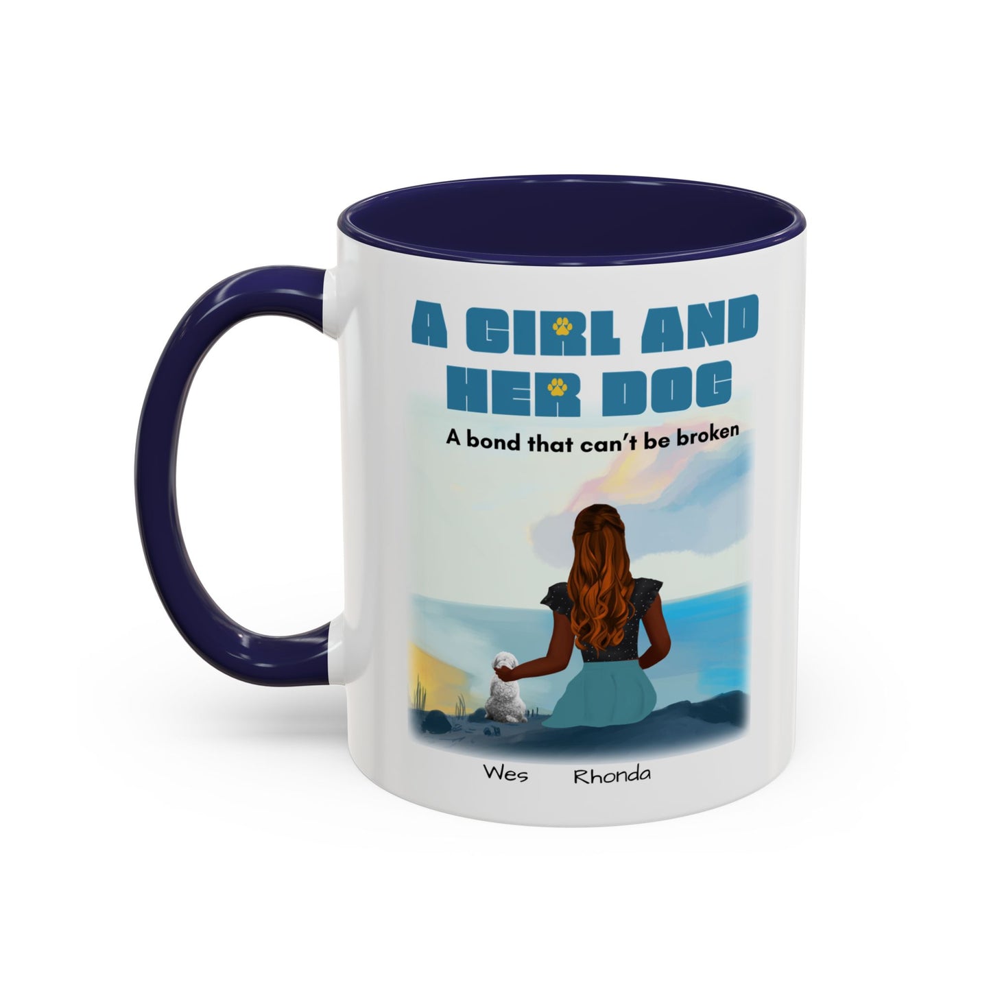 Inspirational Bond Coffee Mug - A Girl and Her Dog - Perfect Gift for Dog Lovers