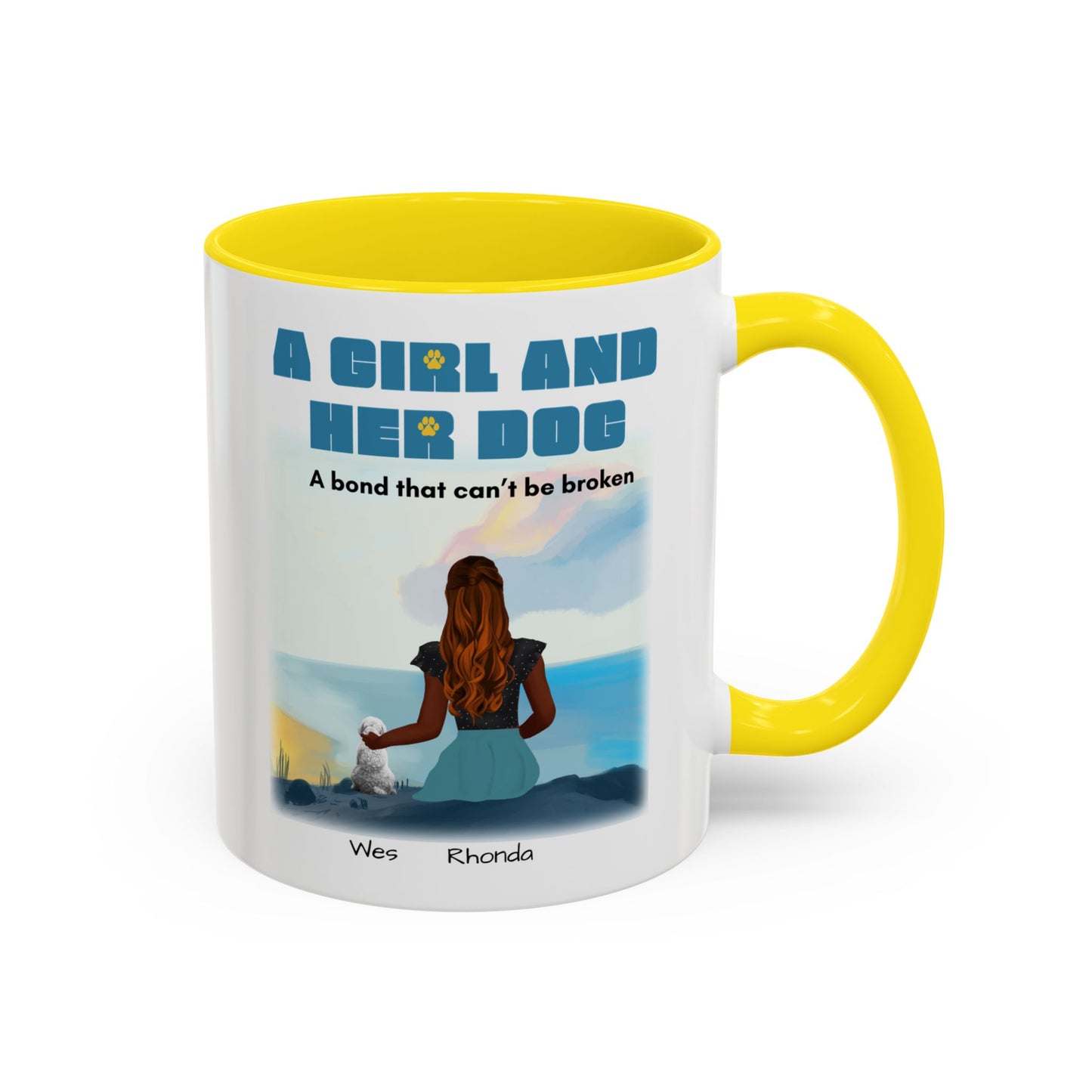 Inspirational Bond Coffee Mug - A Girl and Her Dog - Perfect Gift for Dog Lovers