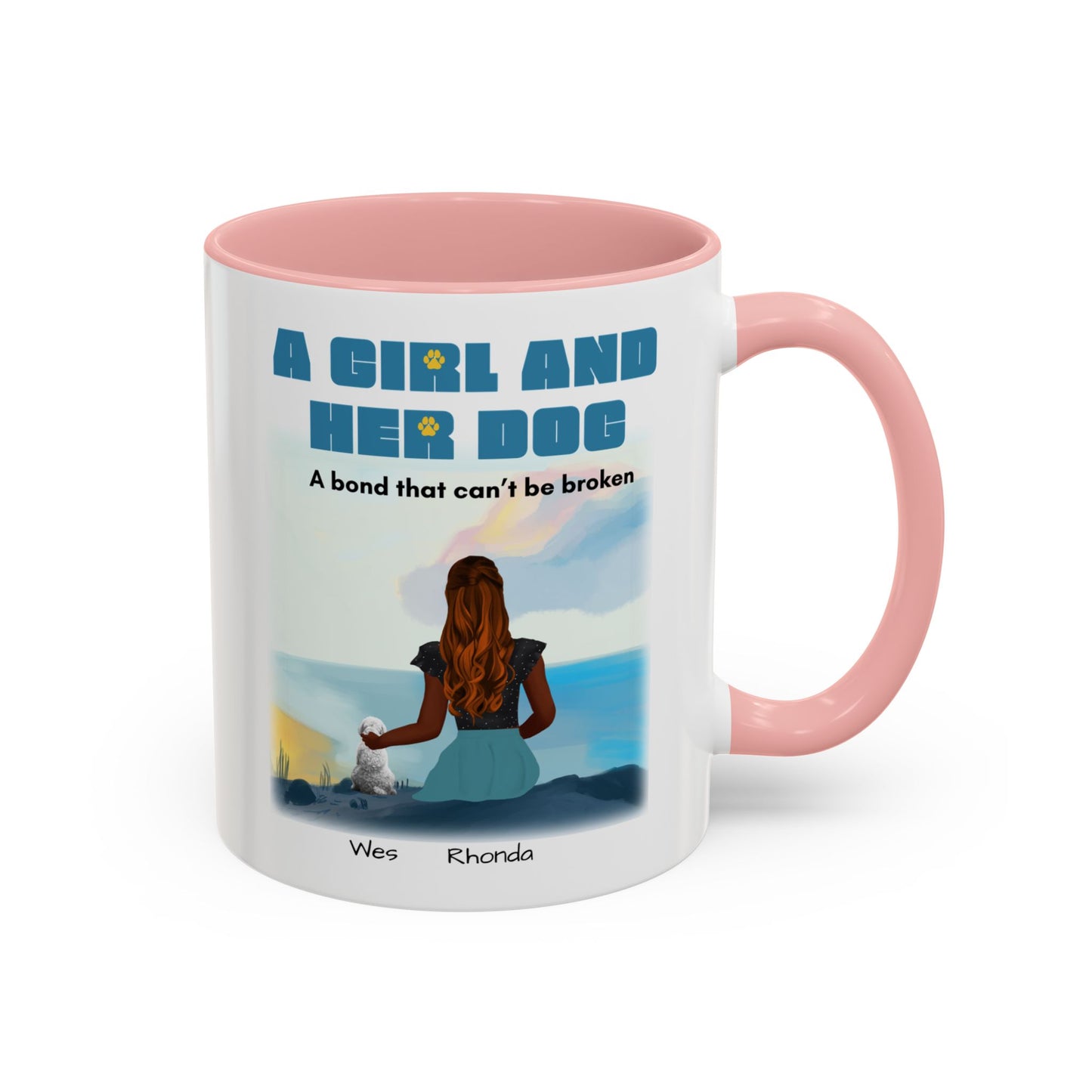 Inspirational Bond Coffee Mug - A Girl and Her Dog - Perfect Gift for Dog Lovers