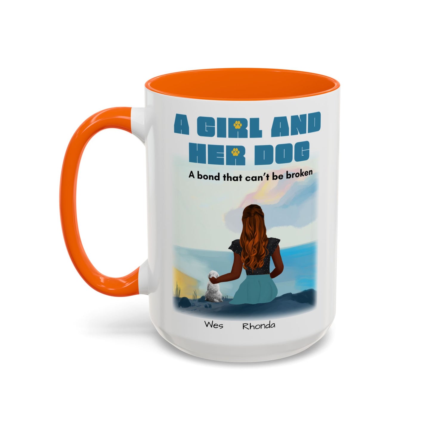 Inspirational Bond Coffee Mug - A Girl and Her Dog - Perfect Gift for Dog Lovers