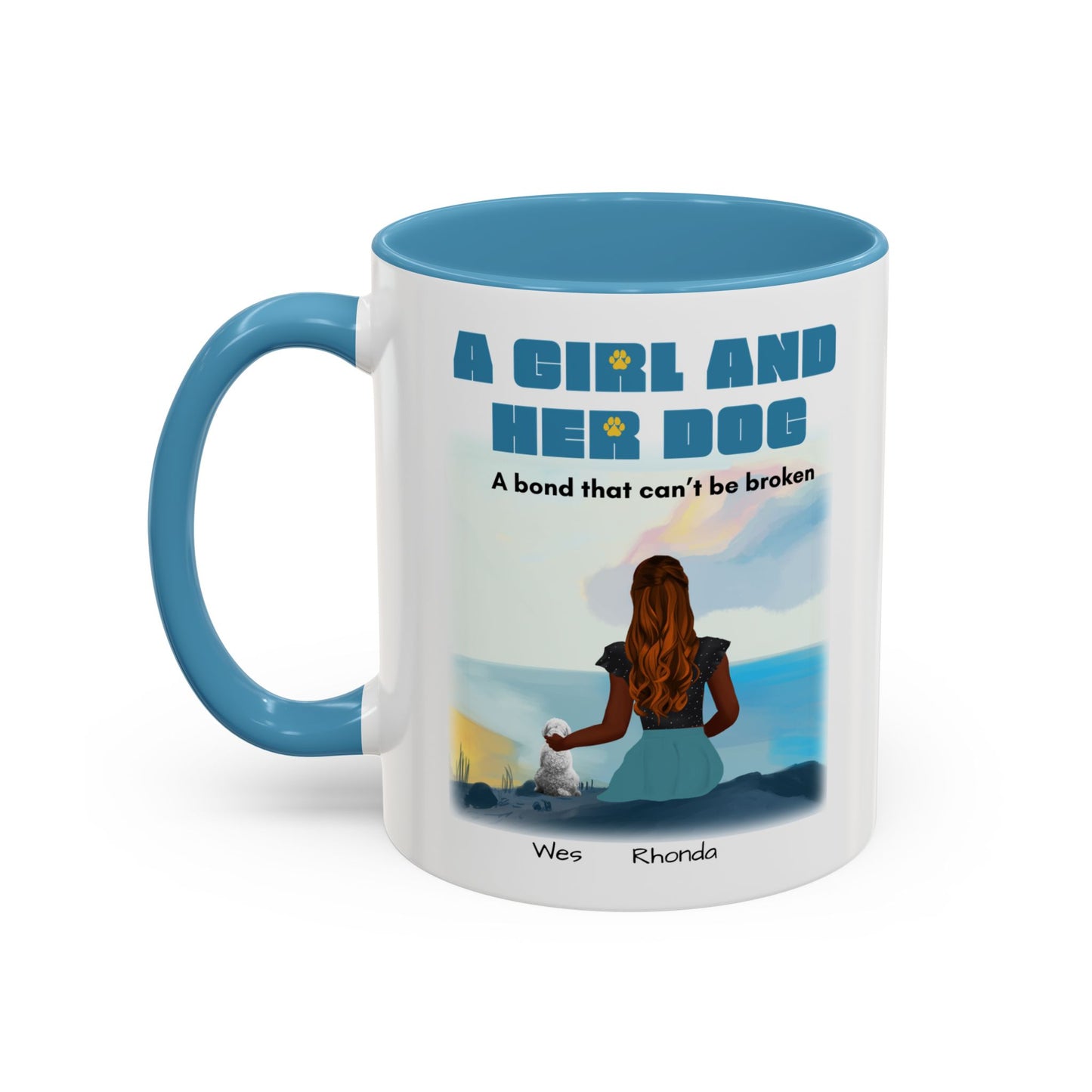 Inspirational Bond Coffee Mug - A Girl and Her Dog - Perfect Gift for Dog Lovers