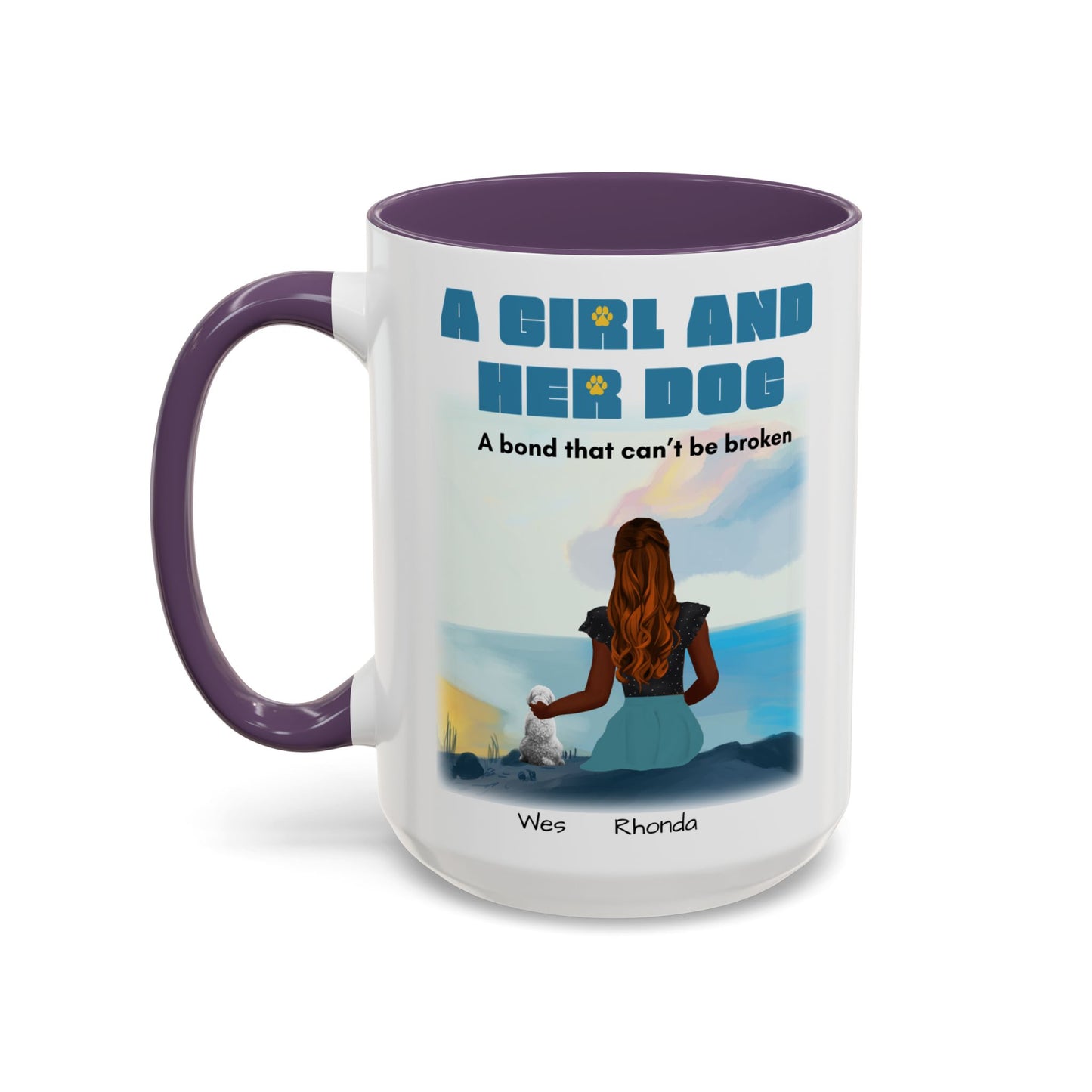 Inspirational Bond Coffee Mug - A Girl and Her Dog - Perfect Gift for Dog Lovers