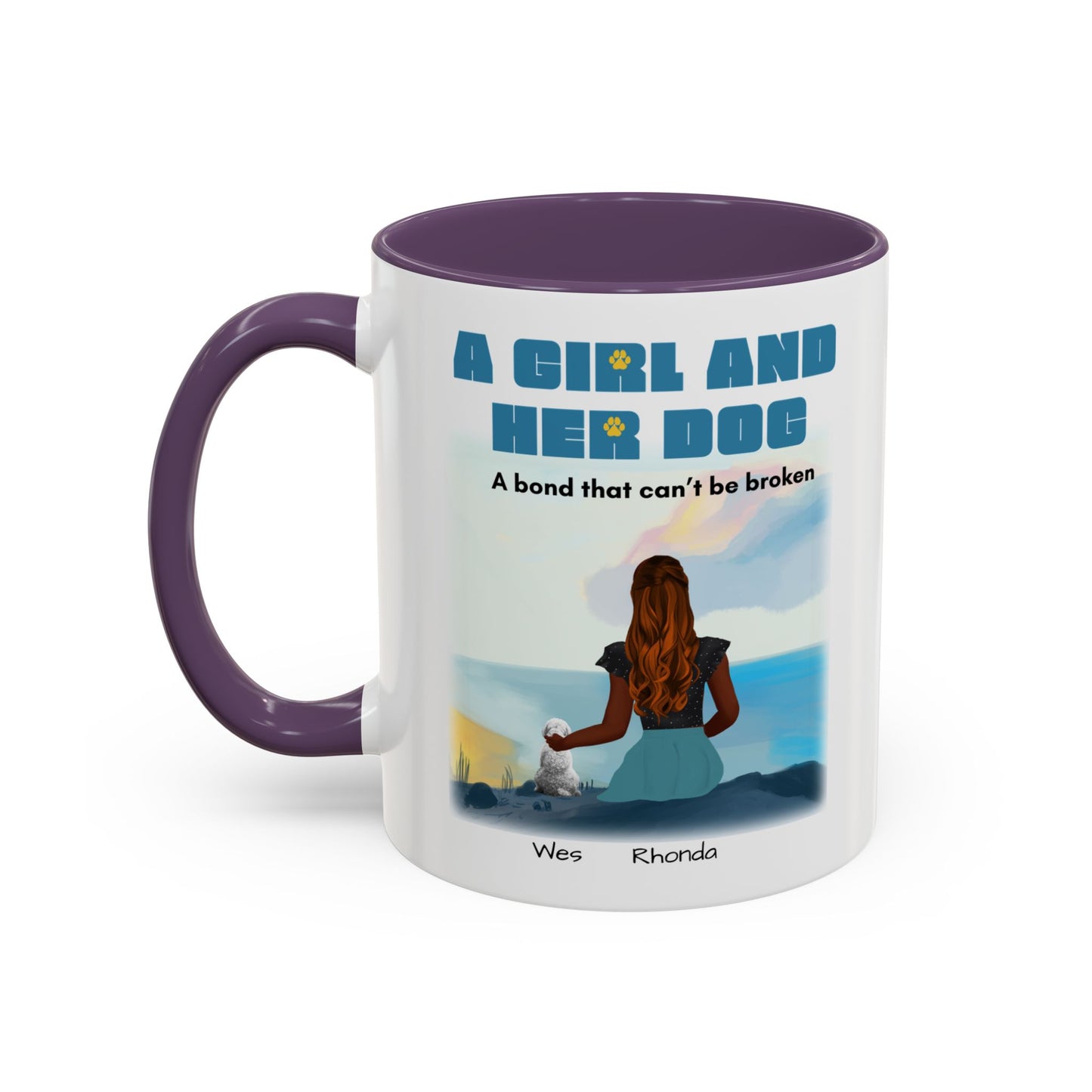 Inspirational Bond Coffee Mug - A Girl and Her Dog - Perfect Gift for Dog Lovers