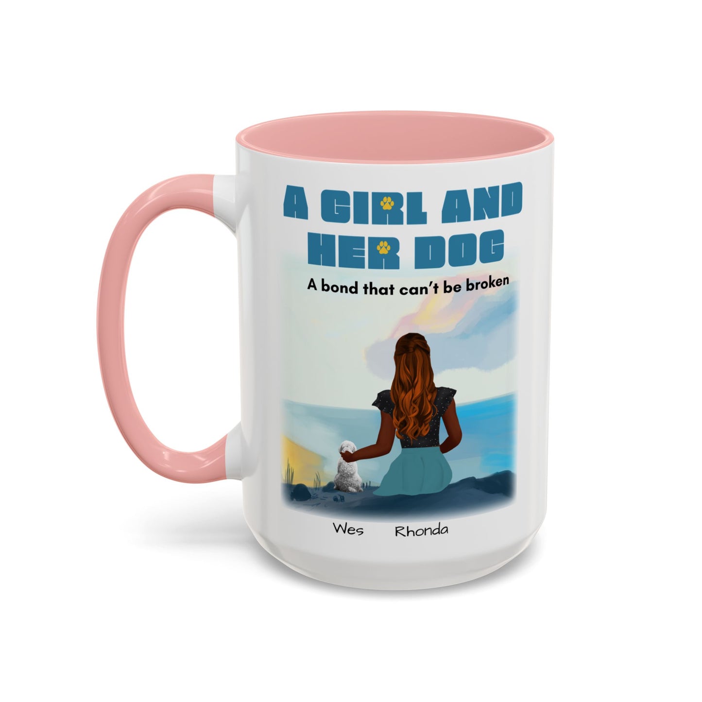 Inspirational Bond Coffee Mug - A Girl and Her Dog - Perfect Gift for Dog Lovers