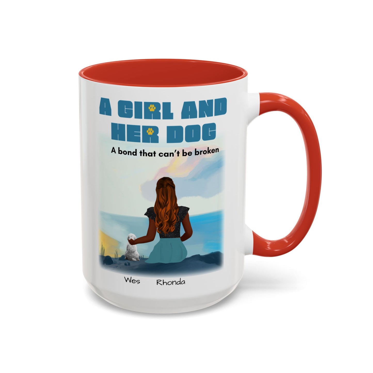 Inspirational Bond Coffee Mug - A Girl and Her Dog - Perfect Gift for Dog Lovers