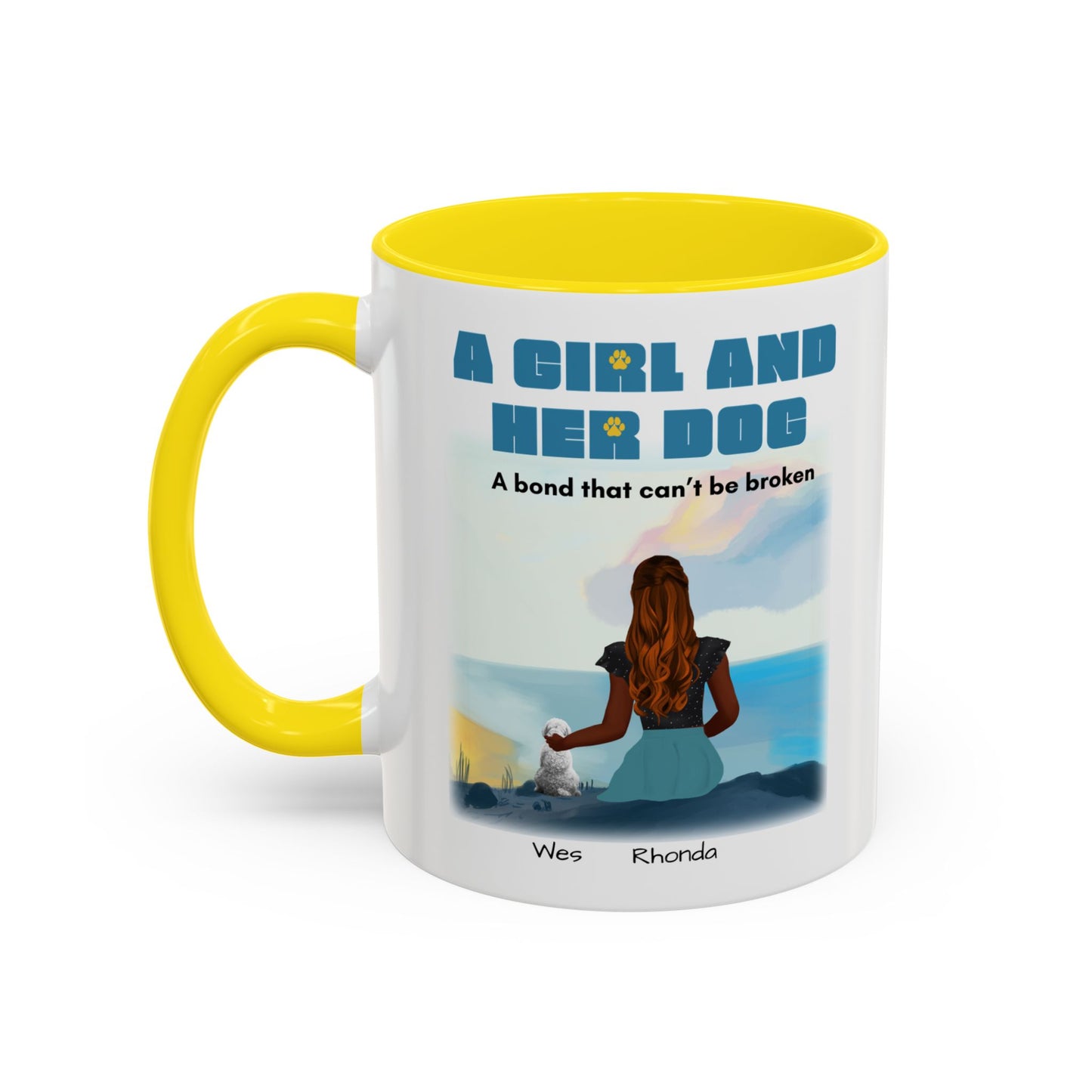 Inspirational Bond Coffee Mug - A Girl and Her Dog - Perfect Gift for Dog Lovers