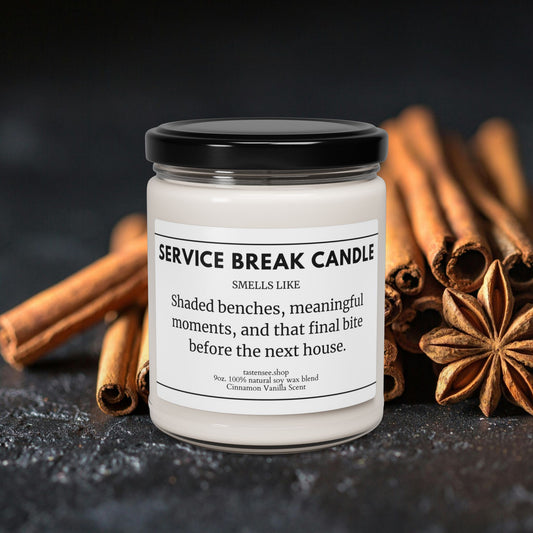 Service Break Candle – Cinnamon Vanilla (9oz)