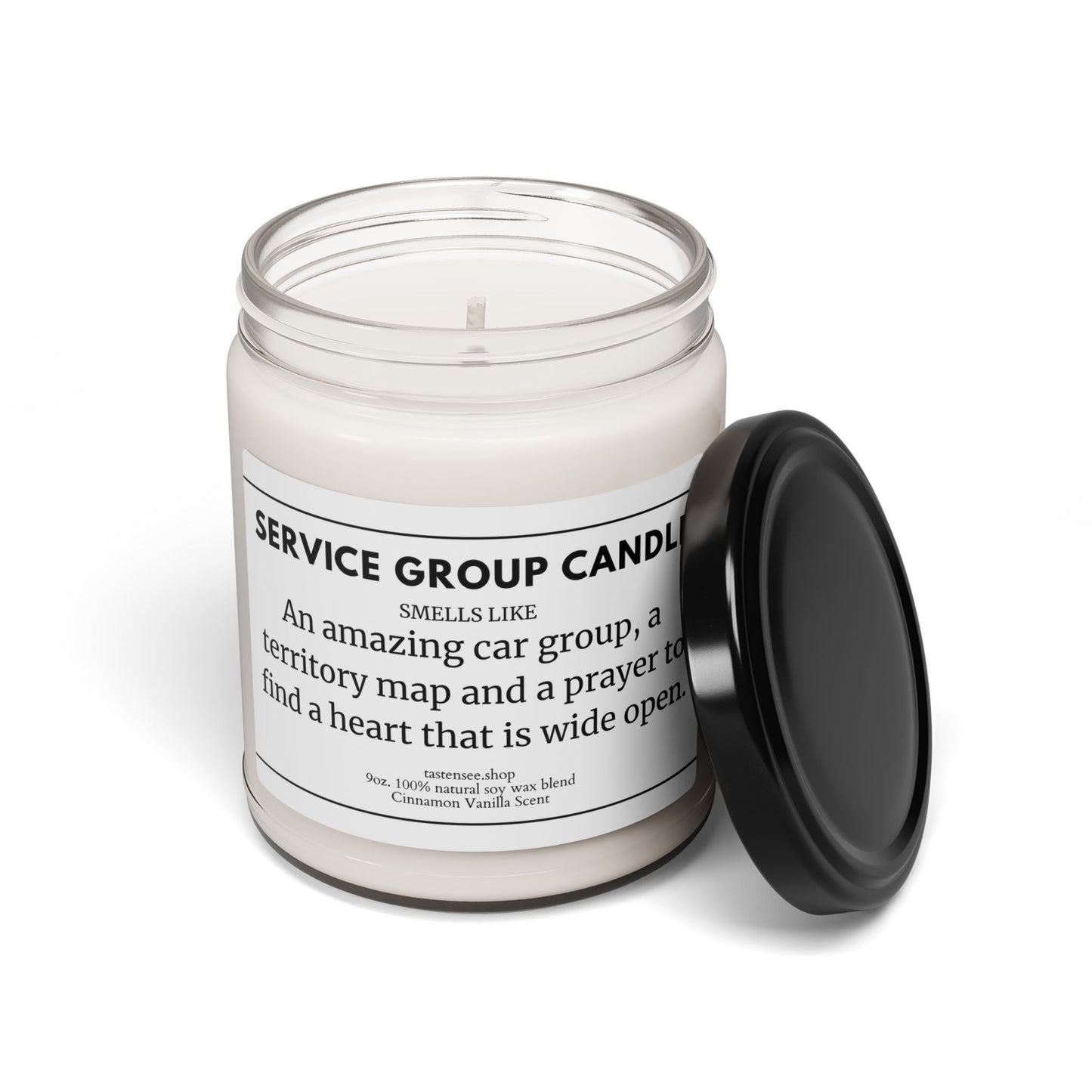 Service Group Candle – Cinnamon Vanilla Scent (9oz)