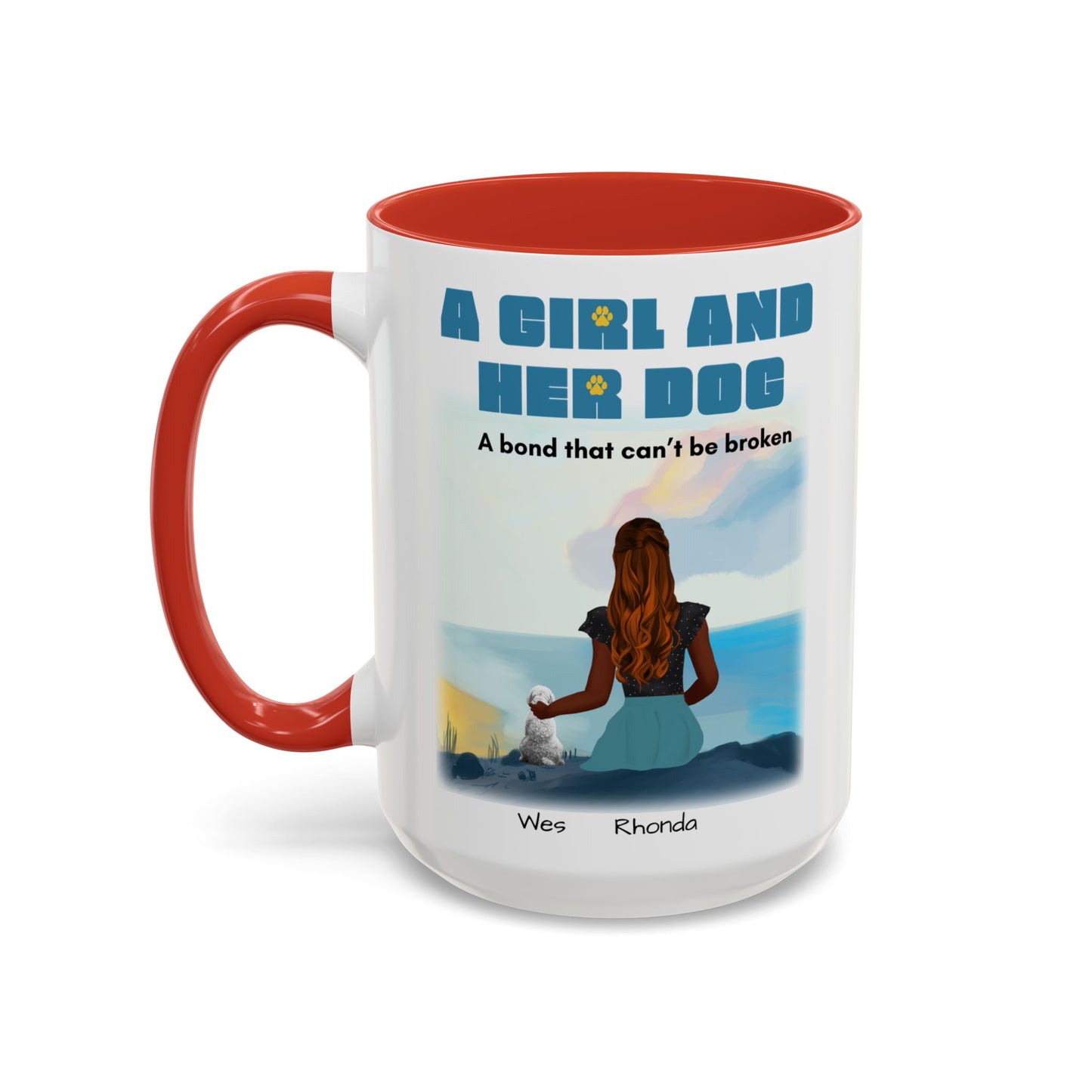 Inspirational Bond Coffee Mug - A Girl and Her Dog - Perfect Gift for Dog Lovers
