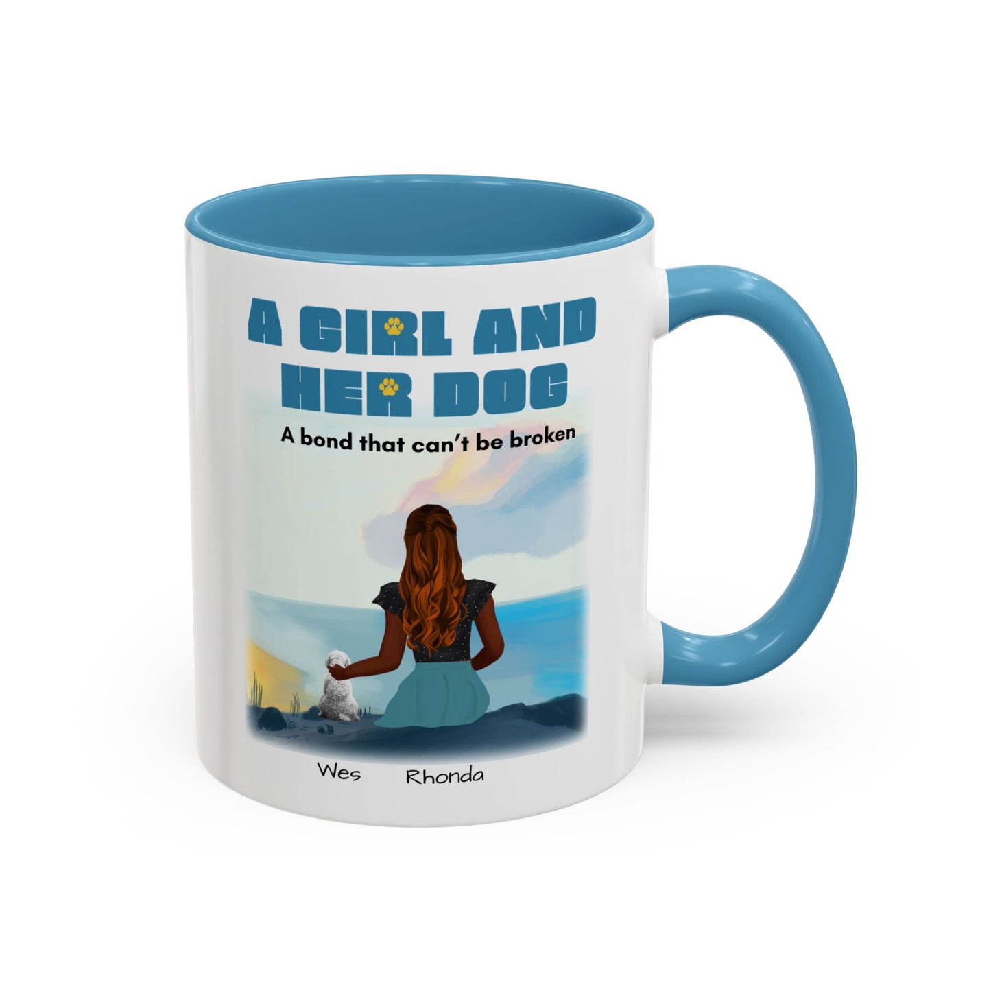 Inspirational Bond Coffee Mug - A Girl and Her Dog - Perfect Gift for Dog Lovers
