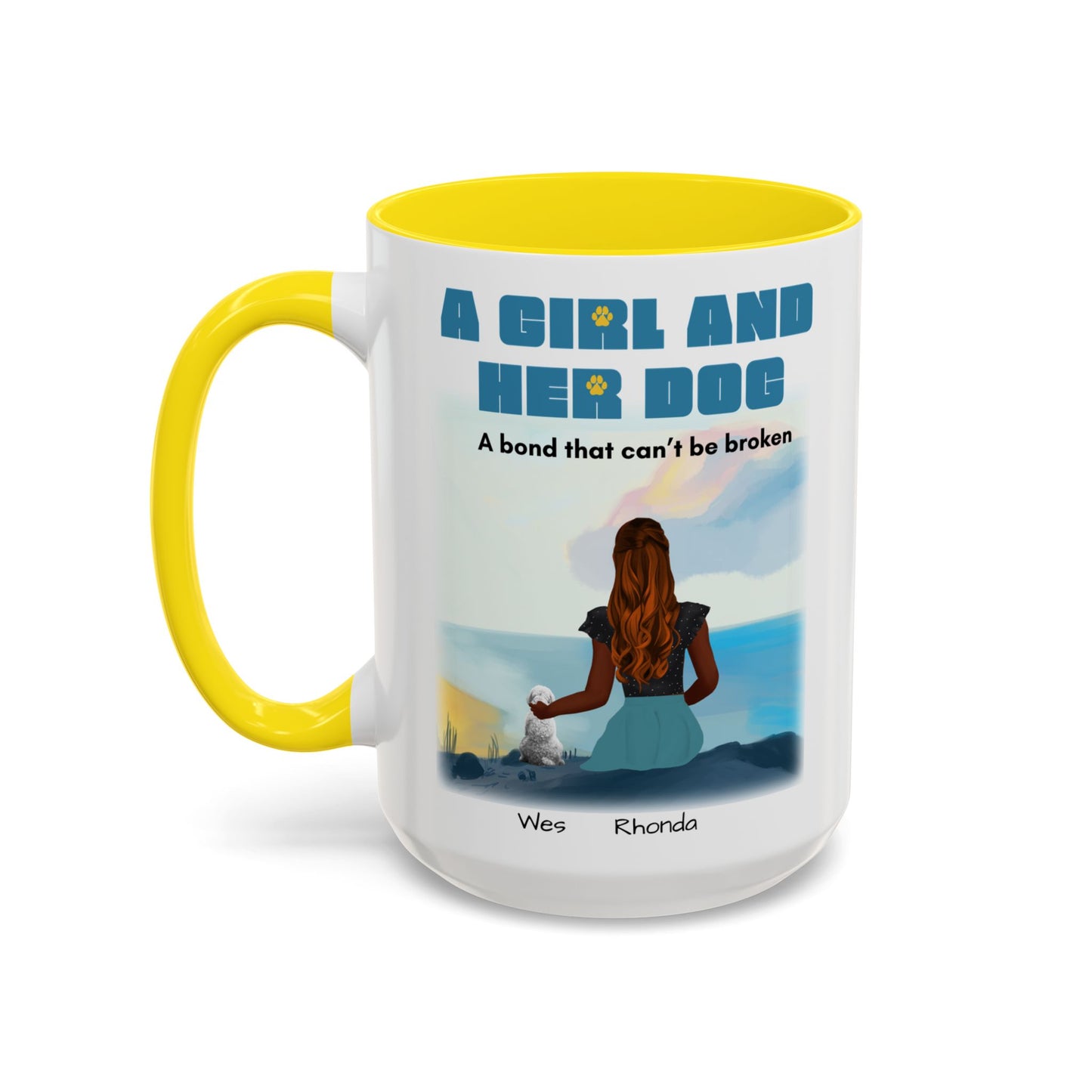 Inspirational Bond Coffee Mug - A Girl and Her Dog - Perfect Gift for Dog Lovers