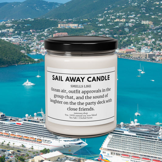 Sail Away Candle – Sea Salt + Orchid - 9oz