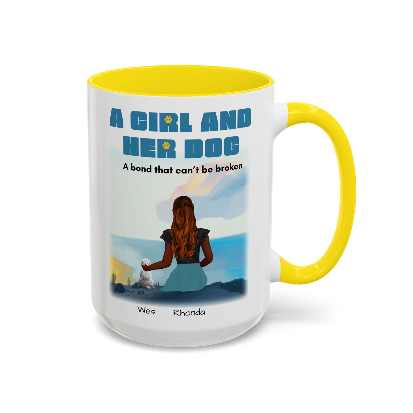 Inspirational Bond Coffee Mug - A Girl and Her Dog - Perfect Gift for Dog Lovers