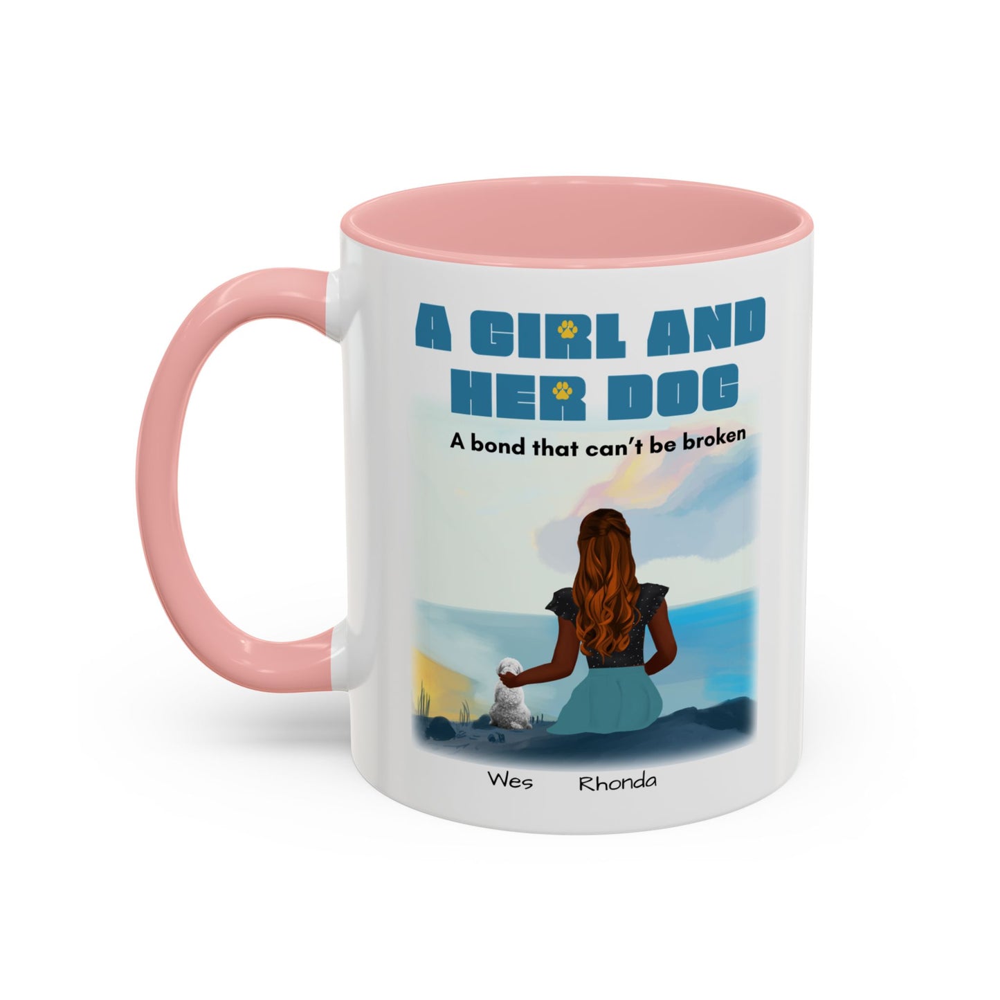 Inspirational Bond Coffee Mug - A Girl and Her Dog - Perfect Gift for Dog Lovers