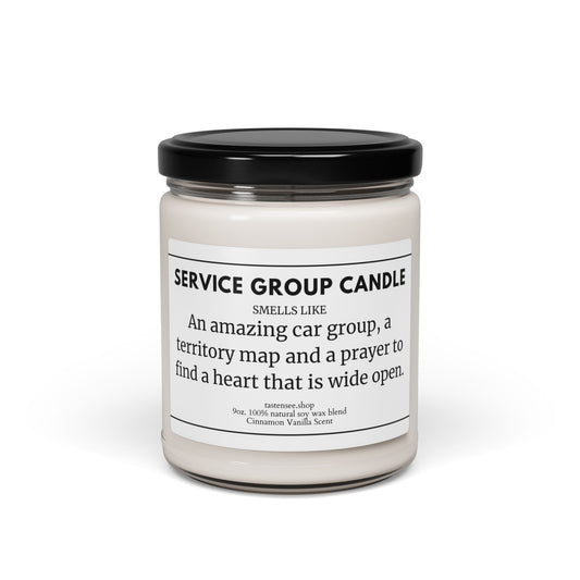 Service Group Candle – Cinnamon Vanilla Scent (9oz)
