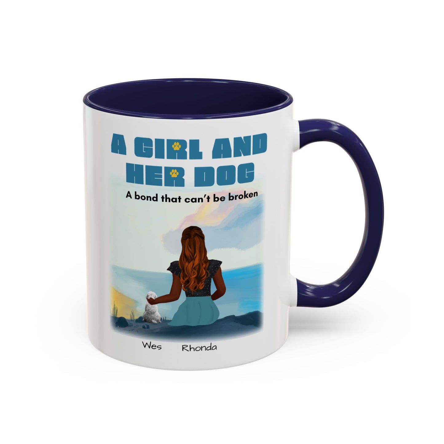 Inspirational Bond Coffee Mug - A Girl and Her Dog - Perfect Gift for Dog Lovers