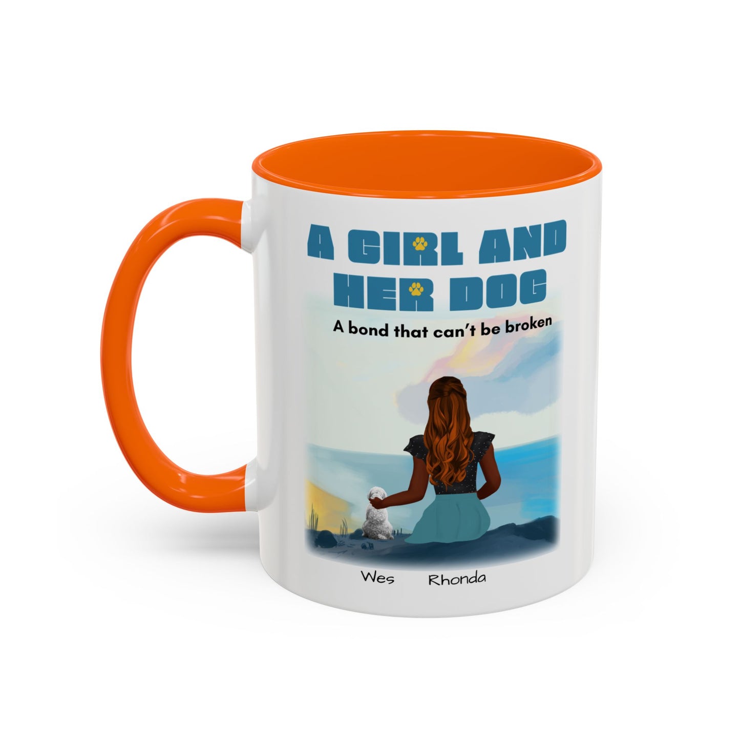 Inspirational Bond Coffee Mug - A Girl and Her Dog - Perfect Gift for Dog Lovers