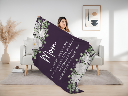 Mom Flower Blanket | Hug Mom Gift