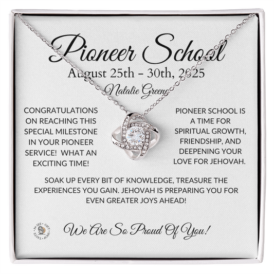 Pioneer School Personalized | Love Knot Necklace
