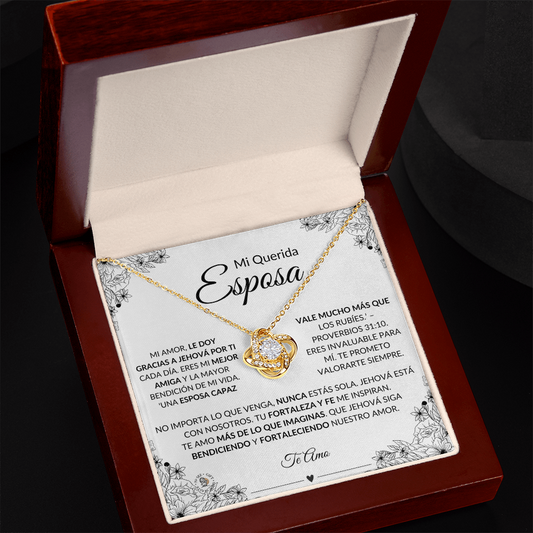 A Mi Bella Esposa - Collar Love Knot - Español