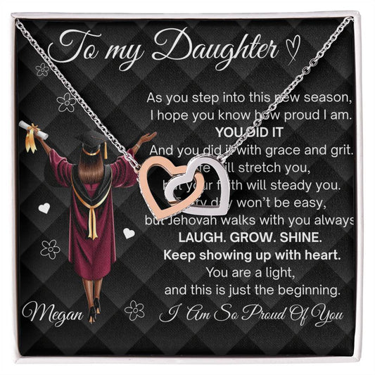 To My Daughter | Graduation Necklace w/ Encouraging Message