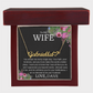 To My Wife – “Faithful & Appreciated” Message Card Necklace Gift